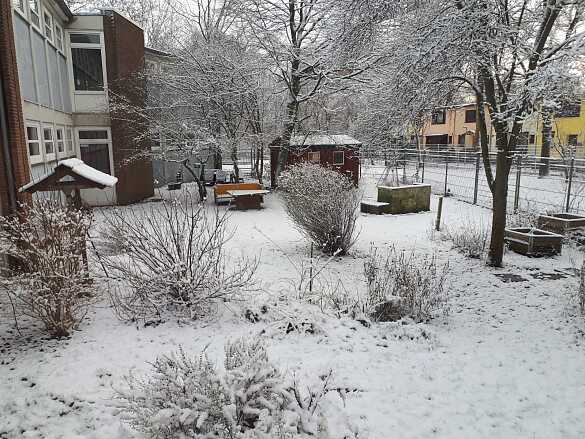 Winter im Schulgarten