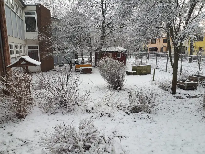 Winter im Schulgarten